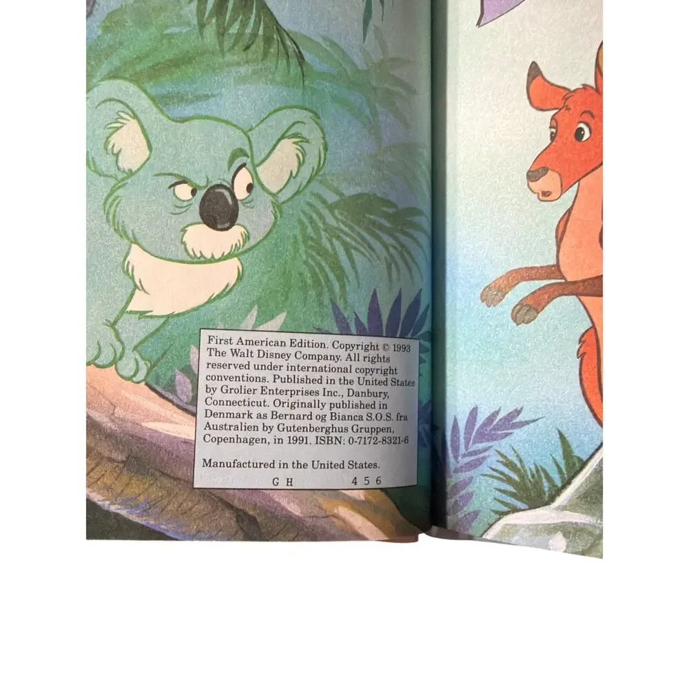 Disney's The Rescuers Down Under Wonderful World of Reading Hardcover Book VTG